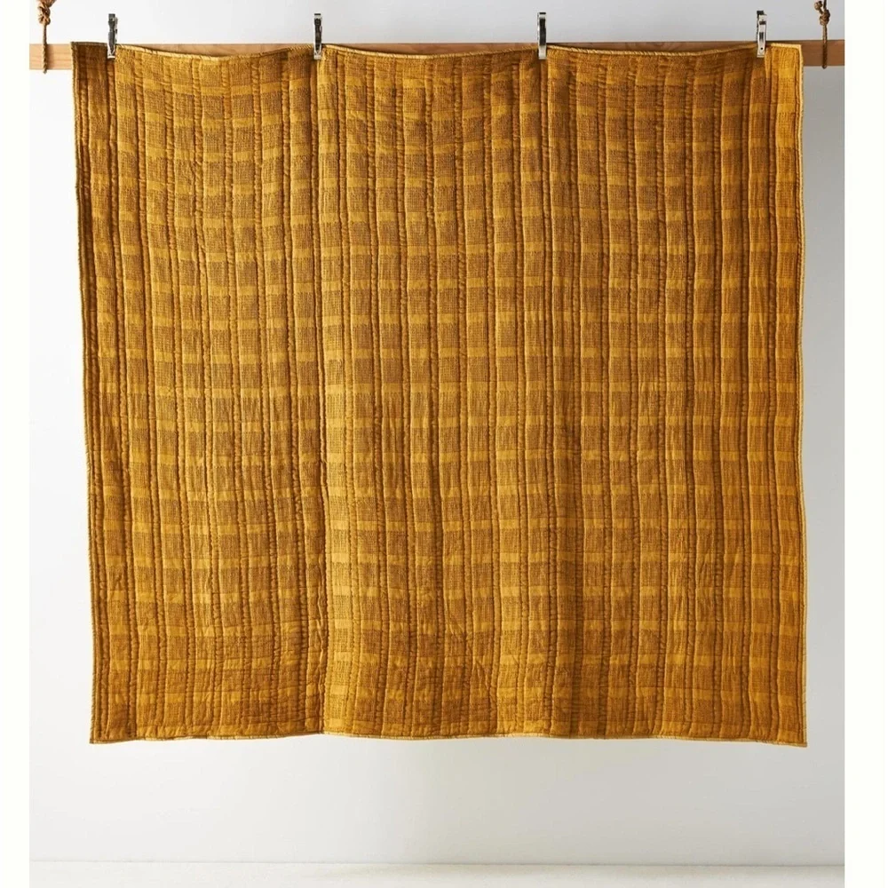 Anthropologie Paulette Chenille Quilt Queen New